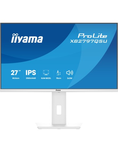 iiyama ProLite XB2797QSU-W1 pantalla para PC 68,6 cm (27") 2560 x 1440 Pixeles Quad HD LED Blanco