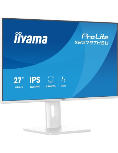 iiyama ProLite XB2797HSU-W1 pantalla para PC 68,6 cm (27") 1920 x 1080 Pixeles Full HD LED Blanco