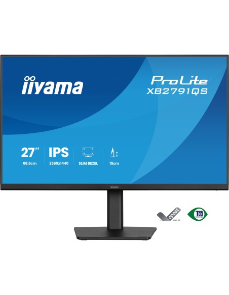 iiyama ProLite XB2791QS-B1 pantalla para PC 68,6 cm (27") 2560 x 1440 Pixeles Quad HD LED Negro