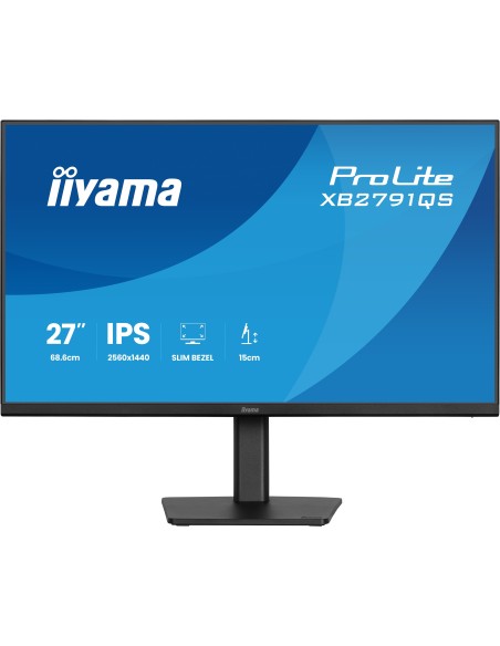 iiyama ProLite XB2791QS-B1 pantalla para PC 68,6 cm (27") 2560 x 1440 Pixeles Quad HD LED Negro