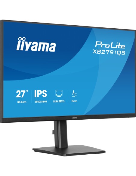 iiyama ProLite XB2791QS-B1 pantalla para PC 68,6 cm (27") 2560 x 1440 Pixeles Quad HD LED Negro