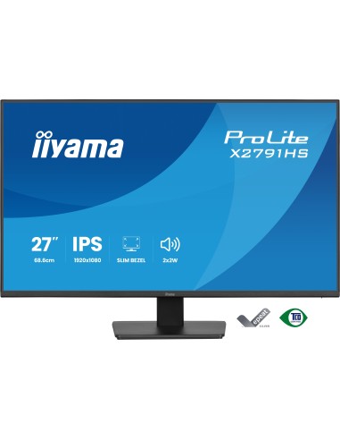 iiyama ProLite X2791HS-B1 pantalla para PC 68,6 cm (27") 1920 x 1080 Pixeles Full HD LED Negro