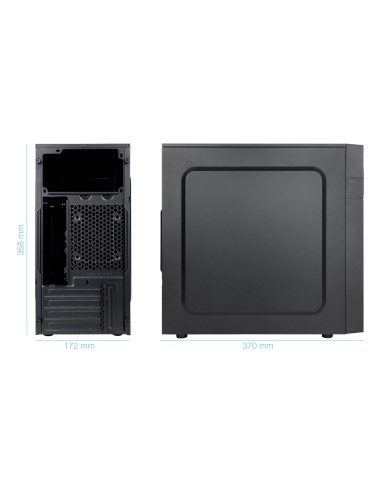 TooQ Caja Minitorre Micro-ATX “ISOBOX ULTRA”, Negra