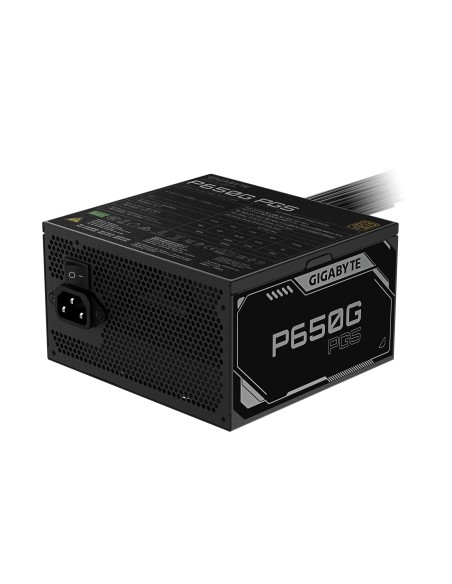 GIGABYTE P650G PCIE 5.1 Fuente de alimentación – PCIe 5.1, 80 PLUS Gold, ventilador de 120mm, compatible con ATX 3.1, enchufe EU