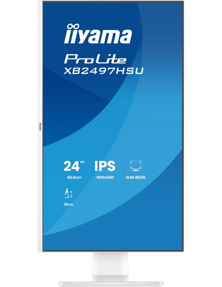 iiyama ProLite XB2497HSU-W1 pantalla para PC 60,5 cm (23.8") 1920 x 1080 Pixeles Full HD LED Blanco