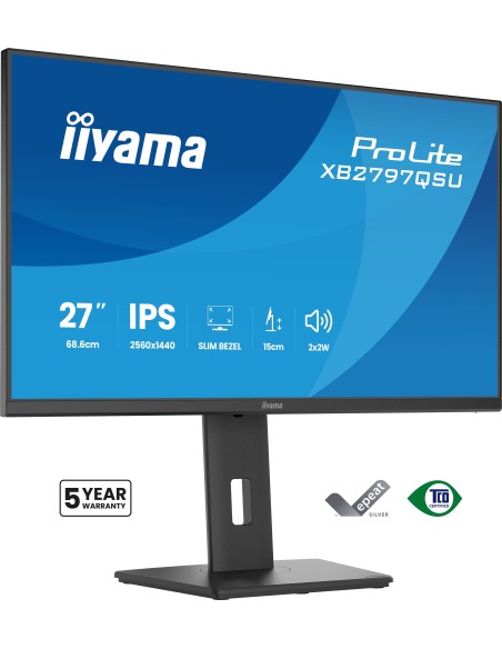 iiyama ProLite XB2797QSU-B1 pantalla para PC 68,6 cm (27") 2560 x 1440 Pixeles Quad HD LED Negro