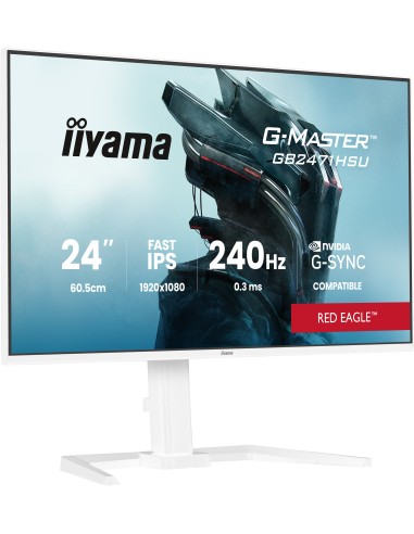 iiyama G-MASTER GB2471HSU-W1 pantalla para PC 60,5 cm (23.8") 1920 x 1080 Pixeles Full HD LED Blanco