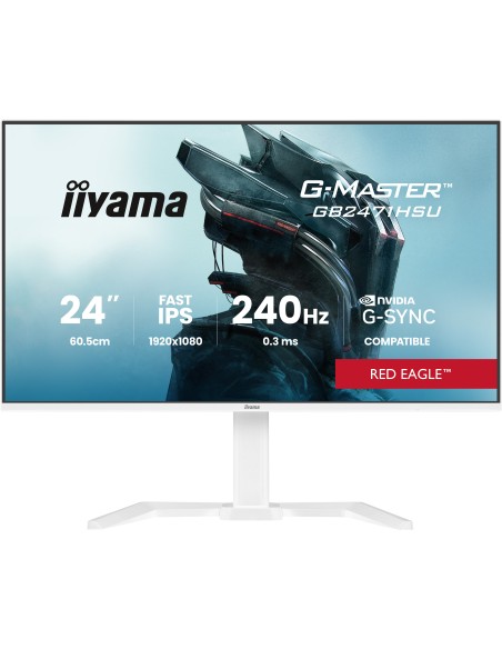 iiyama G-MASTER GB2471HSU-W1 pantalla para PC 60,5 cm (23.8") 1920 x 1080 Pixeles Full HD LED Blanco