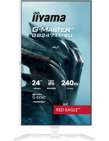 iiyama G-MASTER GB2471HSU-W1 pantalla para PC 60,5 cm (23.8") 1920 x 1080 Pixeles Full HD LED Blanco