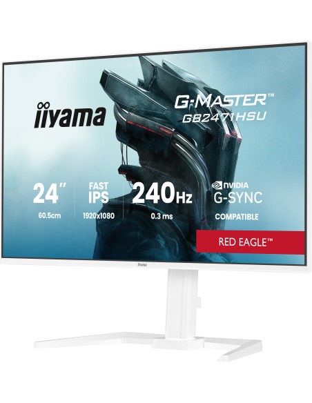 iiyama G-MASTER GB2471HSU-W1 pantalla para PC 60,5 cm (23.8") 1920 x 1080 Pixeles Full HD LED Blanco