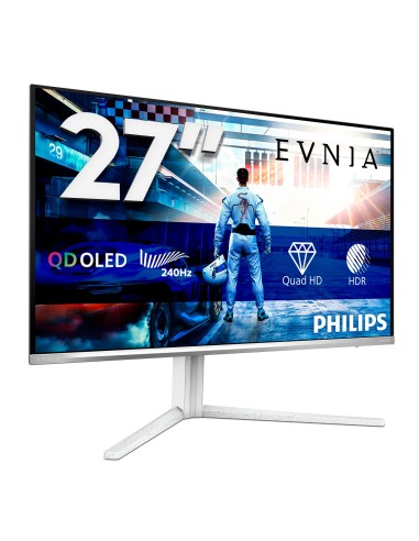 Philips Evnia 6000 27M2N6501L 00 pantalla para PC 67,3 cm (26.5") 2560 x 1440 Pixeles Quad HD QD-OLED Blanco