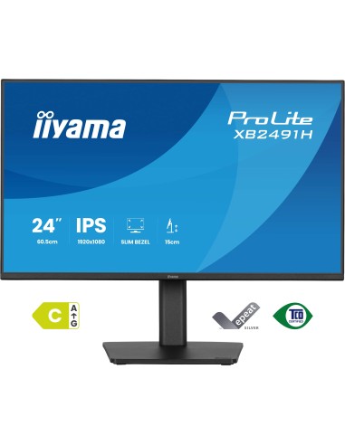 iiyama ProLite XB2491H-B1 pantalla para PC 60,5 cm (23.8") 1920 x 1080 Pixeles Full HD LCD Negro