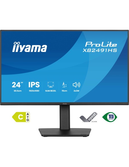 iiyama ProLite XB2491HS-B1 pantalla para PC 60,5 cm (23.8") 1920 x 1080 Pixeles Full HD LCD Negro