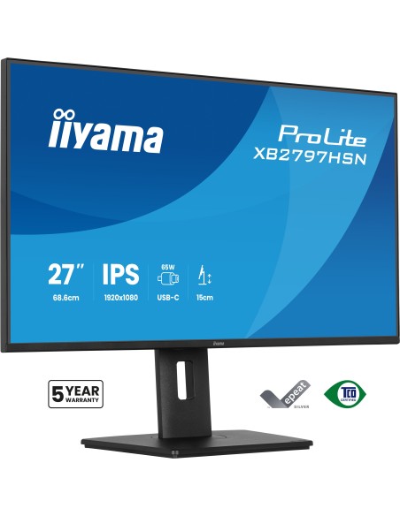 iiyama ProLite XB2797HSN-B1 pantalla para PC 68,6 cm (27") 1920 x 1080 Pixeles Full HD LCD Negro