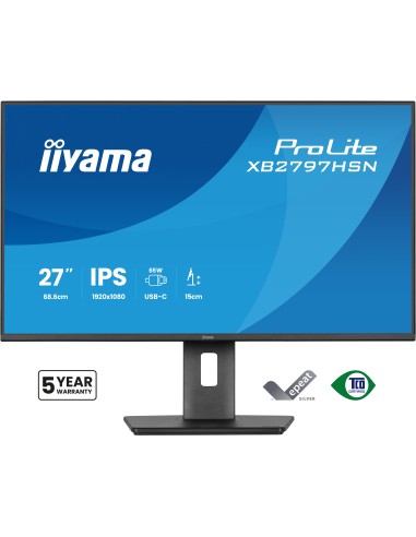 iiyama ProLite XB2797HSN-B1 pantalla para PC 68,6 cm (27") 1920 x 1080 Pixeles Full HD LCD Negro