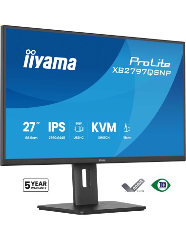 iiyama ProLite XB2797QSNP-B1 pantalla para PC 68,6 cm (27") 2560 x 1440 Pixeles Quad HD LCD Negro
