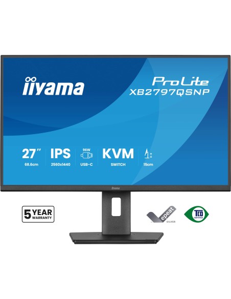 iiyama ProLite XB2797QSNP-B1 pantalla para PC 68,6 cm (27") 2560 x 1440 Pixeles Quad HD LCD Negro