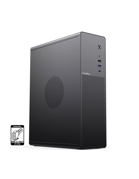 CoolBox CAJA MATX SLIM T100 USB-C 3.2 GEN1 FULL METAL S FTE + 1 VENT. 90MM