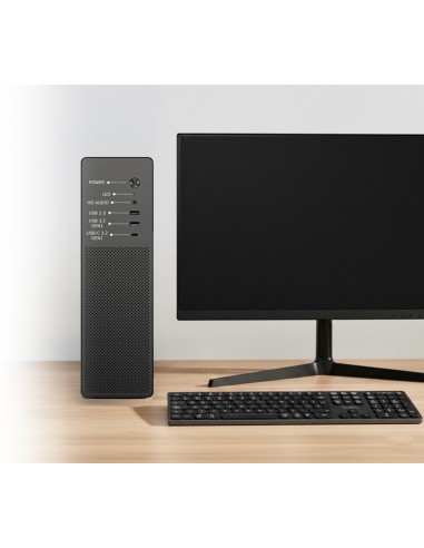 CoolBox CAJA MATX SLIM T100 USB-C 3.2 GEN1 FULL METAL S FTE + 1 VENT. 90MM