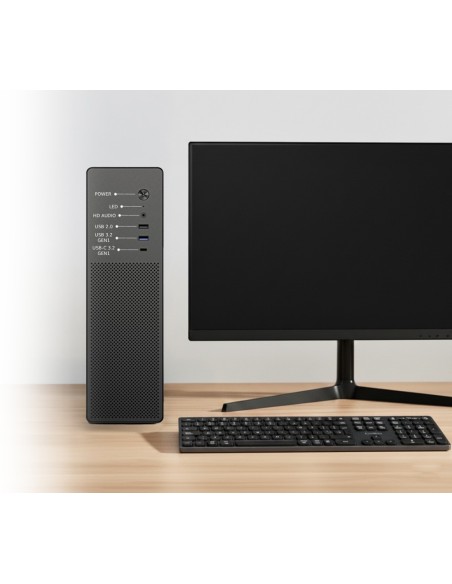CoolBox CAJA MATX SLIM T100 USB-C 3.2 GEN1 FULL METAL S FTE + 1 VENT. 90MM