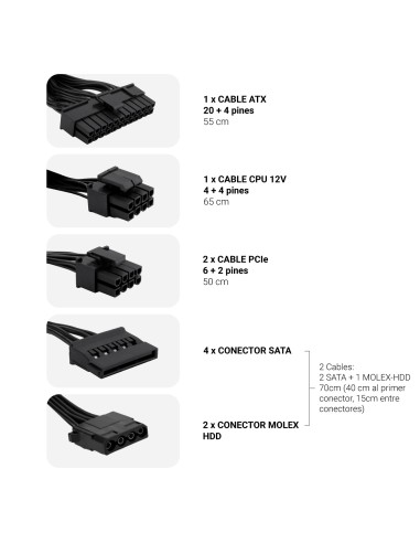 CoolBox FUENTE DE ALIMENTACION ATX POWERLINE III 550W 85%EFI