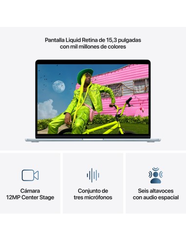 Apple MacBook Air 15" M5 chip 10‑core CPU 10‑core GPU, 16GB, 512GB SSD - Azul cielo