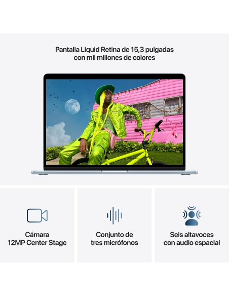 Apple MacBook Air 15" M5 chip 10‑core CPU 10‑core GPU, 16GB, 512GB SSD - Azul cielo