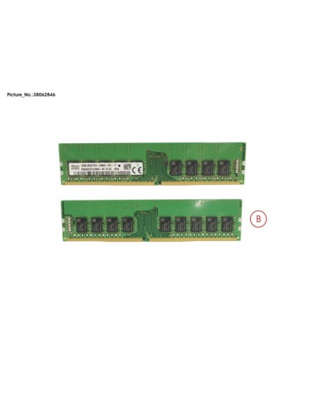 16GB (1X16GB) 2RX8 DDR4-2400 U MEM
