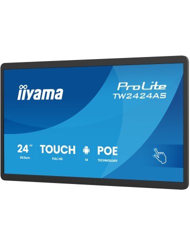 iiyama TW2424AS-B3P pantalla de señalización Panel plano interactivo 60,5 cm (23.8") Wifi 450 cd   m² Full HD Negro Pantalla