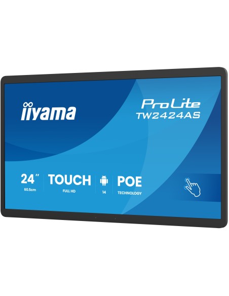 iiyama TW2424AS-B3P pantalla de señalización Panel plano interactivo 60,5 cm (23.8") Wifi 450 cd   m² Full HD Negro Pantalla