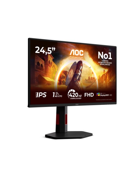 AOC G4 25G4KUR pantalla para PC 62,2 cm (24.5") 1920 x 1080 Pixeles Full HD LED Negro, Rojo