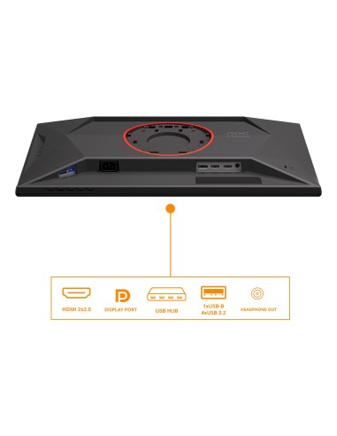 AOC G4 25G4KUR pantalla para PC 62,2 cm (24.5") 1920 x 1080 Pixeles Full HD LED Negro, Rojo
