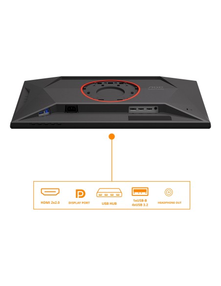 AOC G4 25G4KUR pantalla para PC 62,2 cm (24.5") 1920 x 1080 Pixeles Full HD LED Negro, Rojo