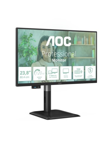 AOC 24P4CV pantalla para PC 60,5 cm (23.8") 1920 x 1080 Pixeles Full HD LED Negro