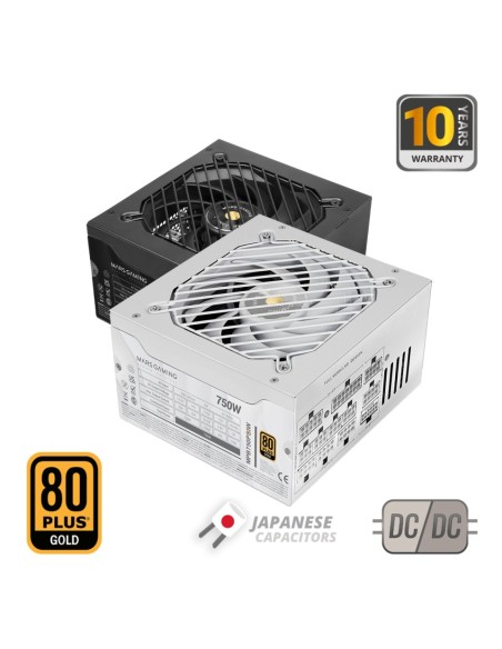 Mars Gaming MPB750PSI unidad de fuente de alimentación 750 W 24-pin ATX ATX Blanco