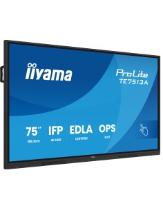iiyama TE7513A-B2AG pantalla de señalización Panel plano interactivo 190,5 cm (75") Wifi 500 cd   m² 4K Ultra HD Negro Pantalla