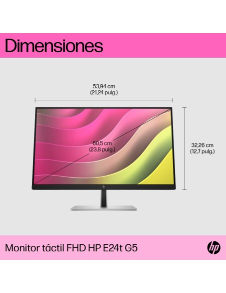 HP Monitor FHD E24t G5 con pantalla táctil