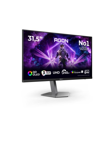 AOC AGON PRO AG326UZD2 pantalla para PC 80 cm (31.5") 3840 x 2160 Pixeles 4K Ultra HD OLED Negro