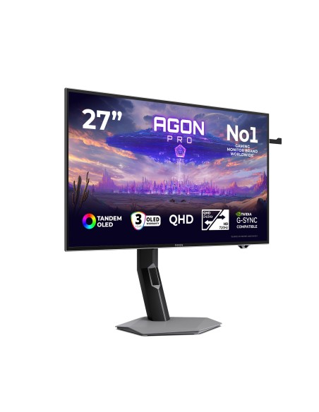 AOC AGON PRO AGP277QKDC pantalla para PC 67,3 cm (26.5") 2560 x 1440 Pixeles Quad HD OLED Gris