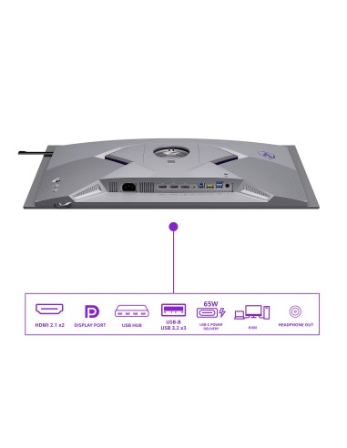 AOC AGON PRO AGP277QKDC pantalla para PC 67,3 cm (26.5") 2560 x 1440 Pixeles Quad HD OLED Gris