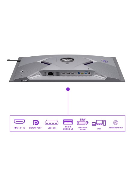 AOC AGON PRO AGP277QKDC pantalla para PC 67,3 cm (26.5") 2560 x 1440 Pixeles Quad HD OLED Gris