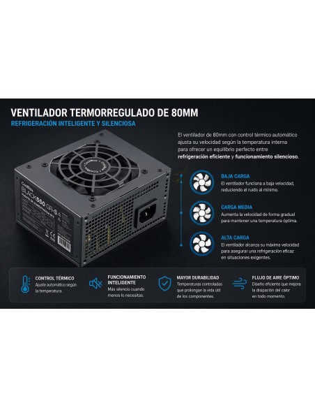CoolBox FUENTE DE ALIMENTACION SFX BLACK550 GR-S 550W NEGRA