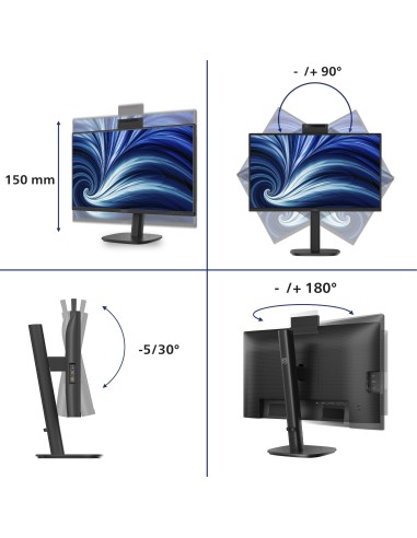 Philips 3000 series 24B2N3200JH 00 pantalla para PC 60,5 cm (23.8") 1920 x 1080 Pixeles Full HD LCD Negro