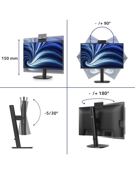 Philips 3000 series 24B2N3200JH 00 pantalla para PC 60,5 cm (23.8") 1920 x 1080 Pixeles Full HD LCD Negro