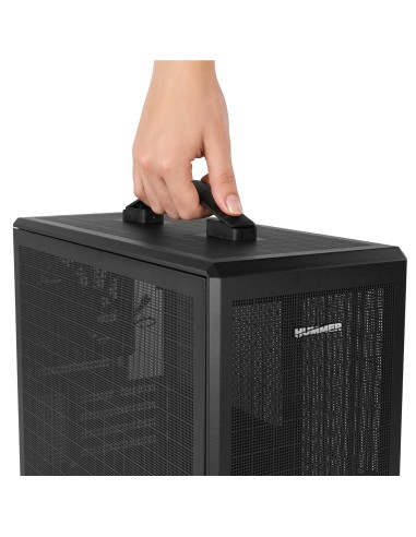 NOX Hummer Mini torre M-ATX portable mesh Ngr