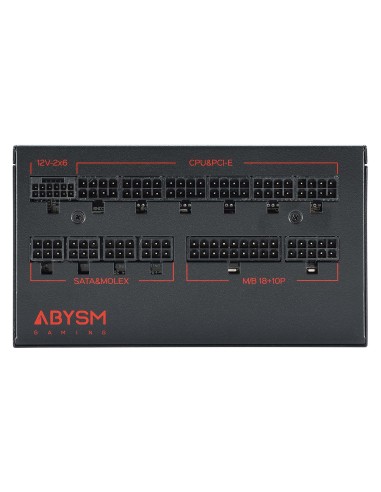 ABYSM Gaming Fuente de Alimentación MORPHEO GX5 ATX 3.1 1300W Black Cybenetics Platinum Full Modular