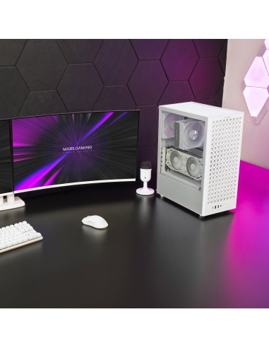 Mars Gaming MCT800W carcasa de ordenador Midi Tower Blanco