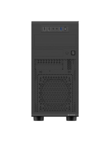 UNYKAch Caja Micro ATX AERO C15 con fuente ATX de 500W