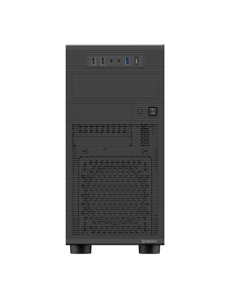 UNYKAch Caja Micro ATX AERO C15 con fuente ATX de 500W