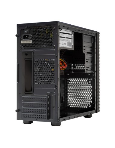 UNYKAch Caja Micro ATX AERO C15 con fuente ATX de 500W